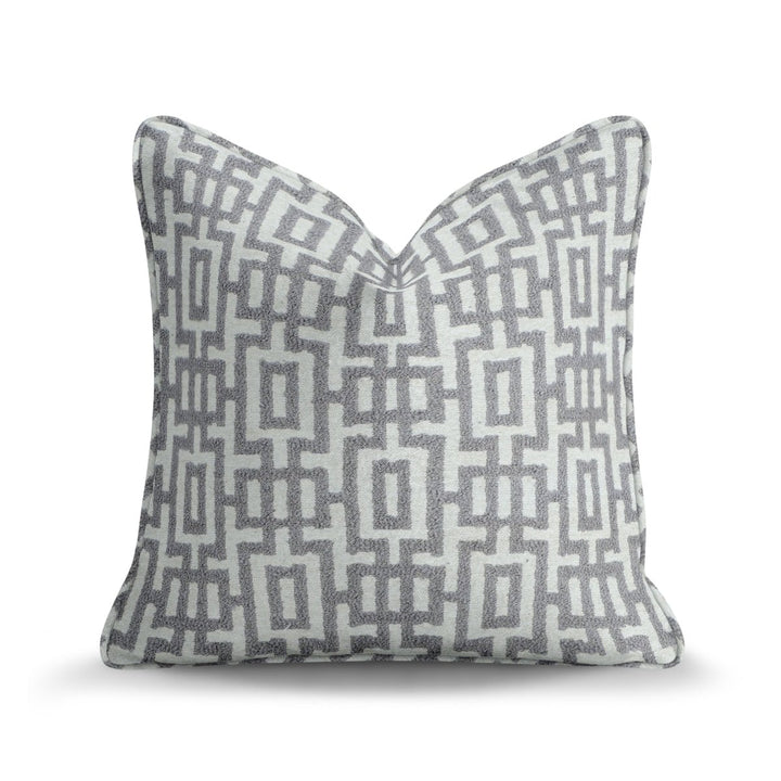 Geometric Chenille Throw Pillow - Nil Wet Weather