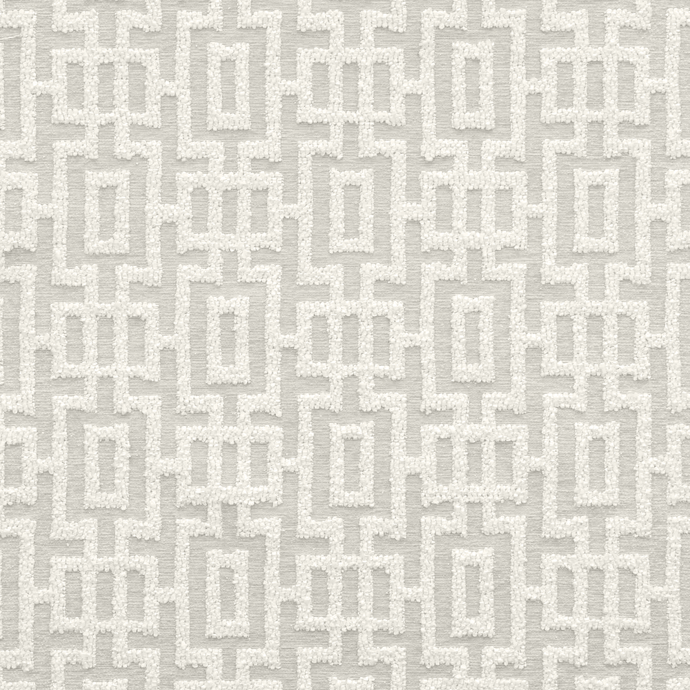 Geometric Chenille Throw Pillow - Nil White