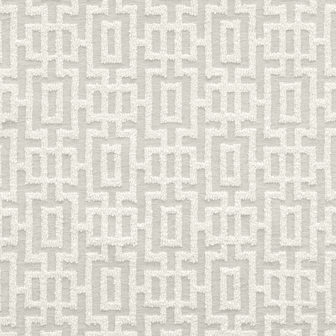Geometric Chenille Throw Pillow - Nil White