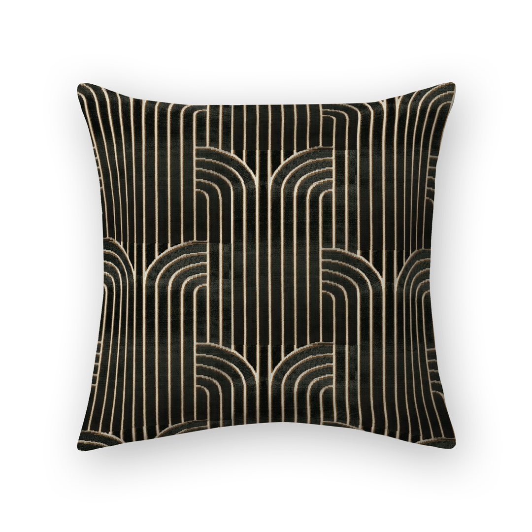 Geometric Cut Velvet Throw Pillow