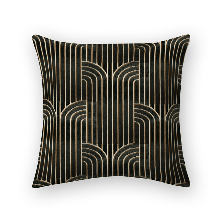 Geometric Cut Velvet Throw Pillow