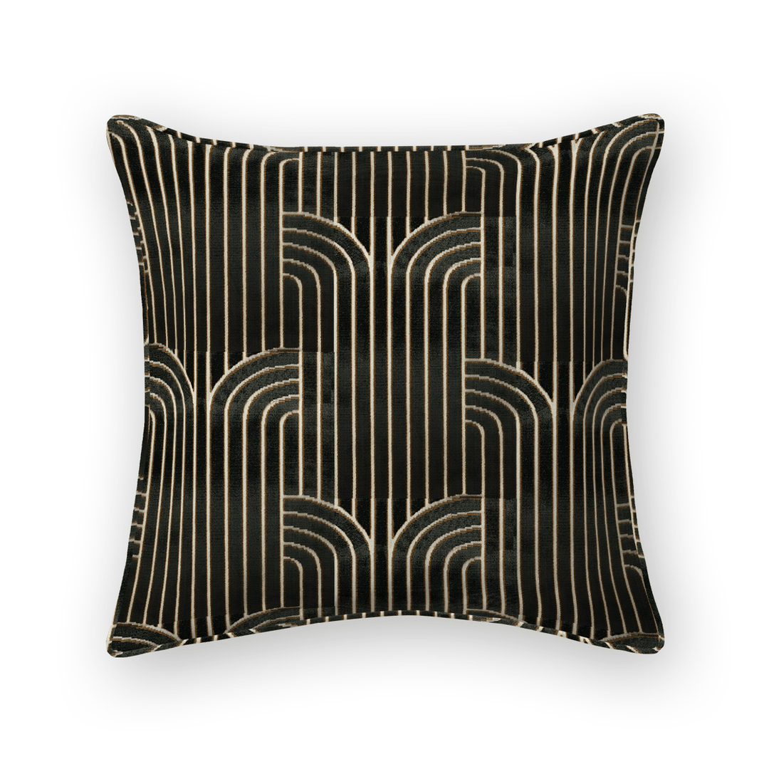 Geometric Cut Velvet Throw Pillow