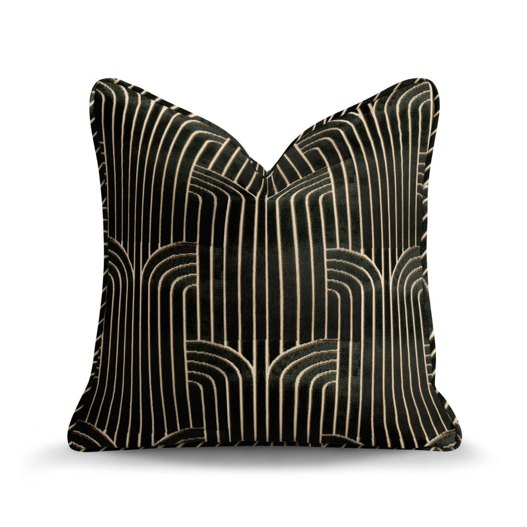 Geometric Cut Velvet Throw Pillow
