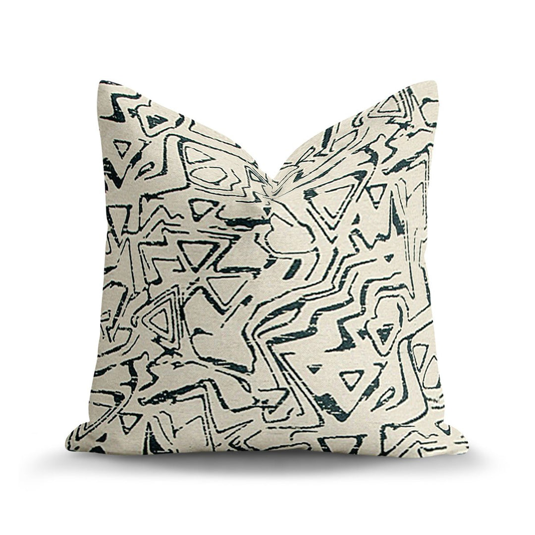 Geometric Linen Throw Pillow