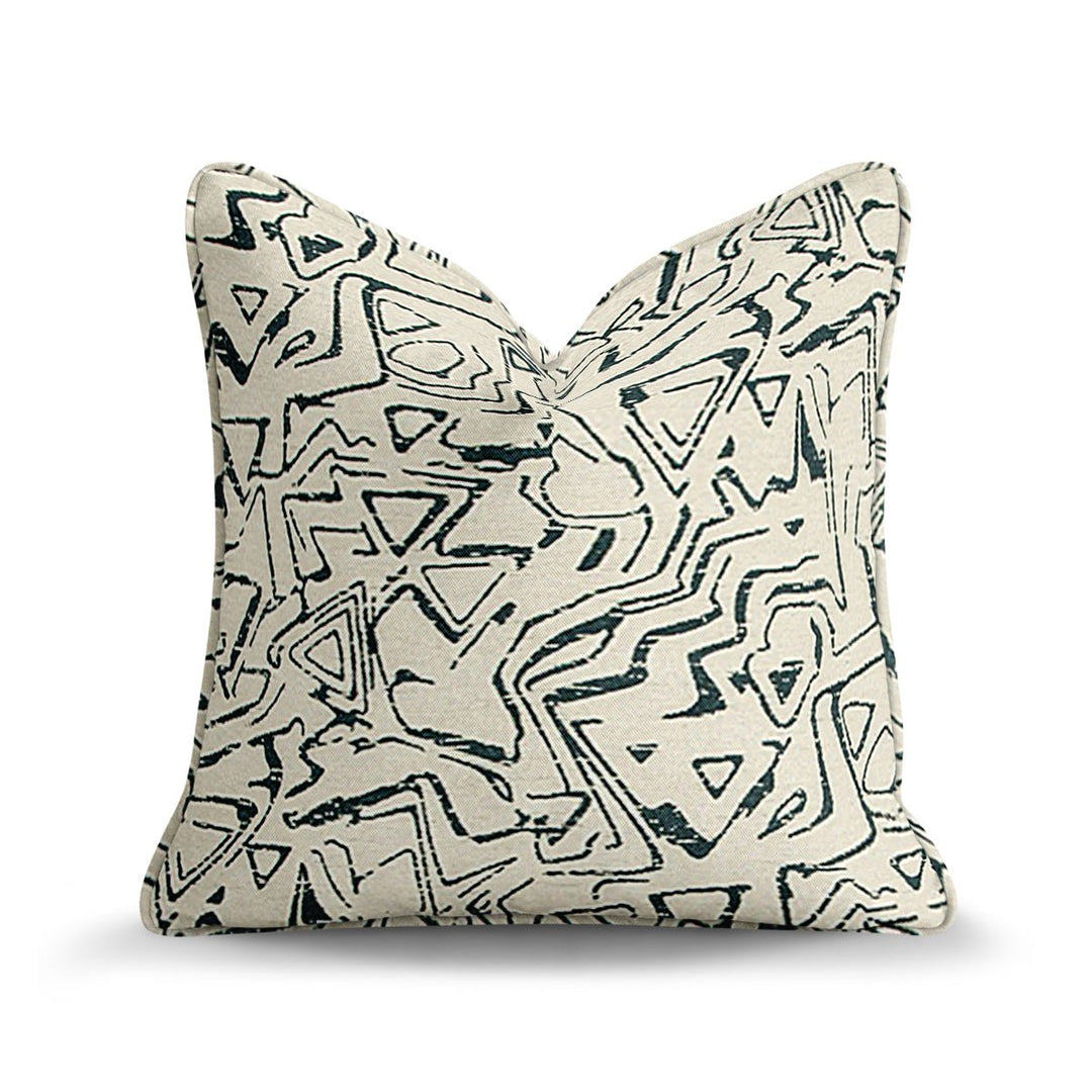 Geometric Linen Throw Pillow