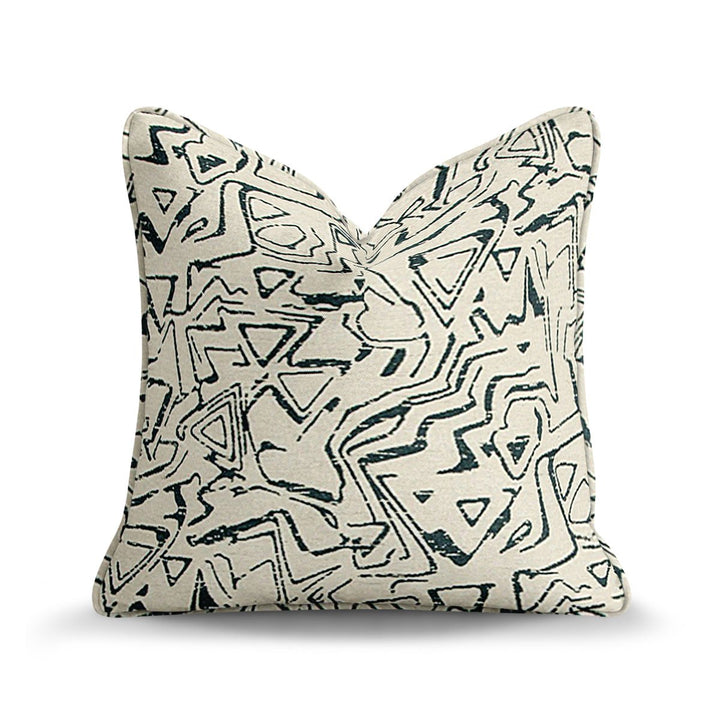 Geometric Linen Throw Pillow