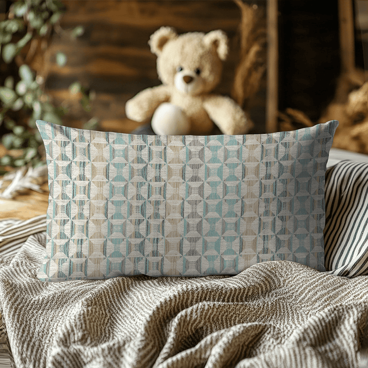 Geometric Woven Lumbar Pillow