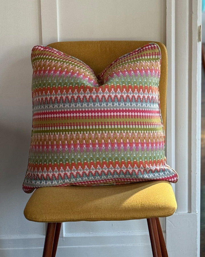 Geometric Woven Throw Pillow