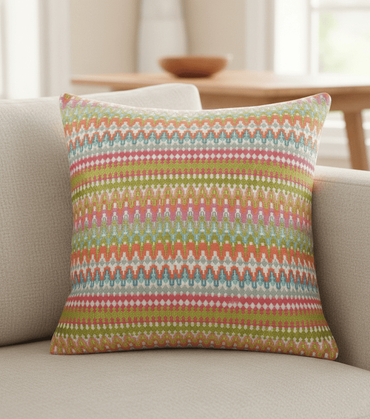 Geometric Woven Throw Pillow