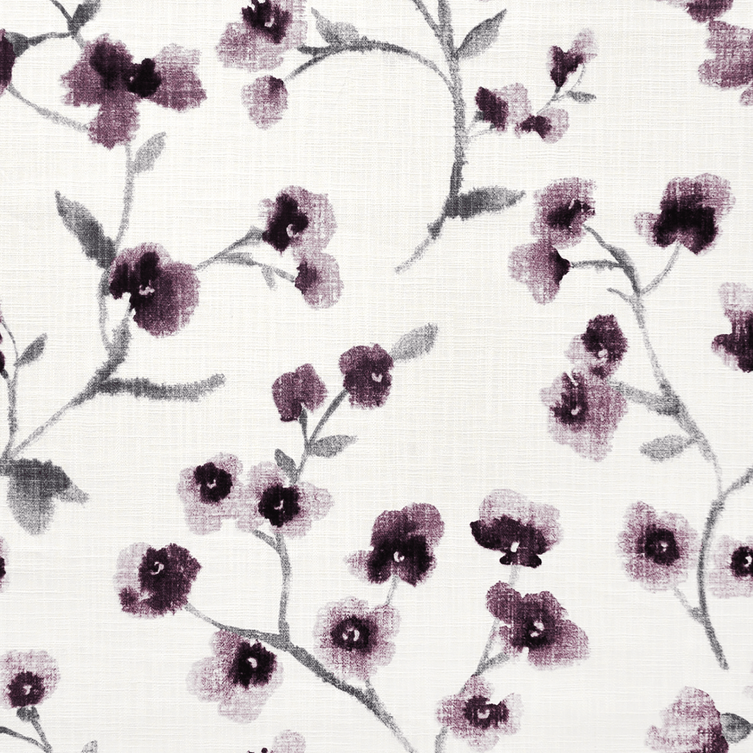 Grape Floral Printed Fabric Bolster Pillow