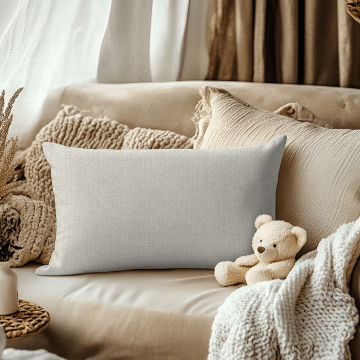 Herringbone Tweed Lumbar Pillow