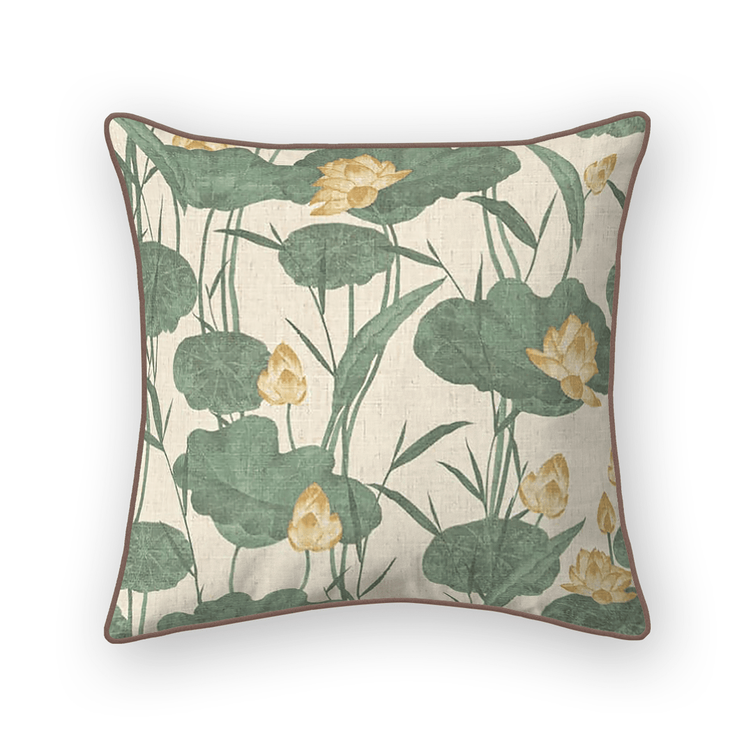 Jungle Floral Printed Fabric Throw Pillow