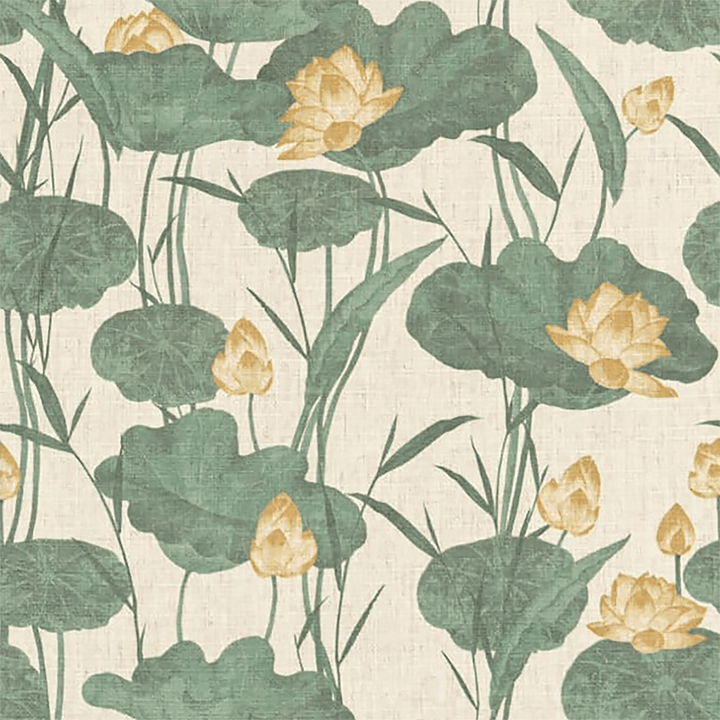 Jungle Floral Printed Fabric Throw Pillow