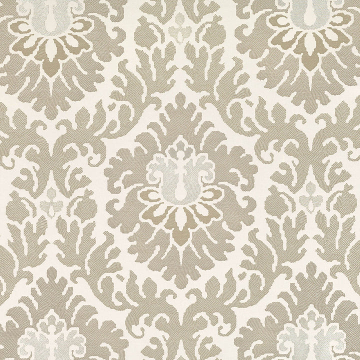 Khaki Damask Woven Throw Pillow