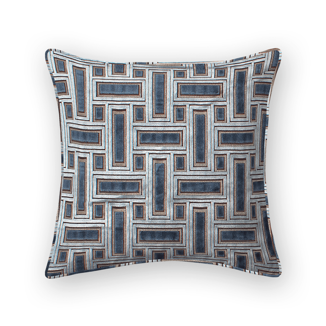 Lattice Cut Velvet Throw Pillow
