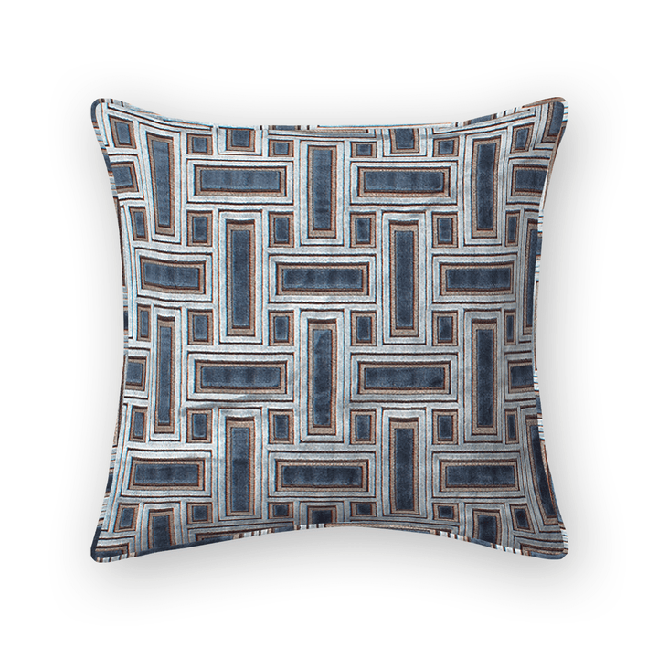 Lattice Cut Velvet Throw Pillow