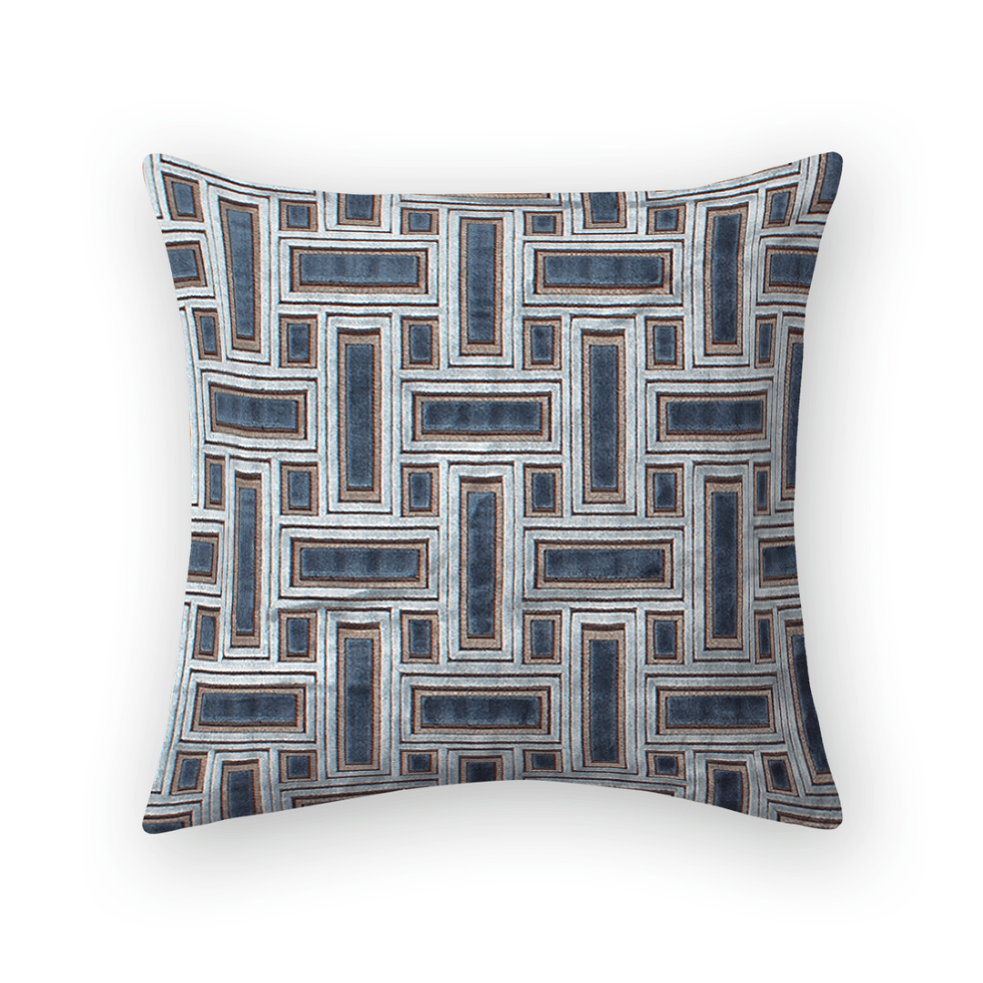 Lattice Cut Velvet Throw Pillow