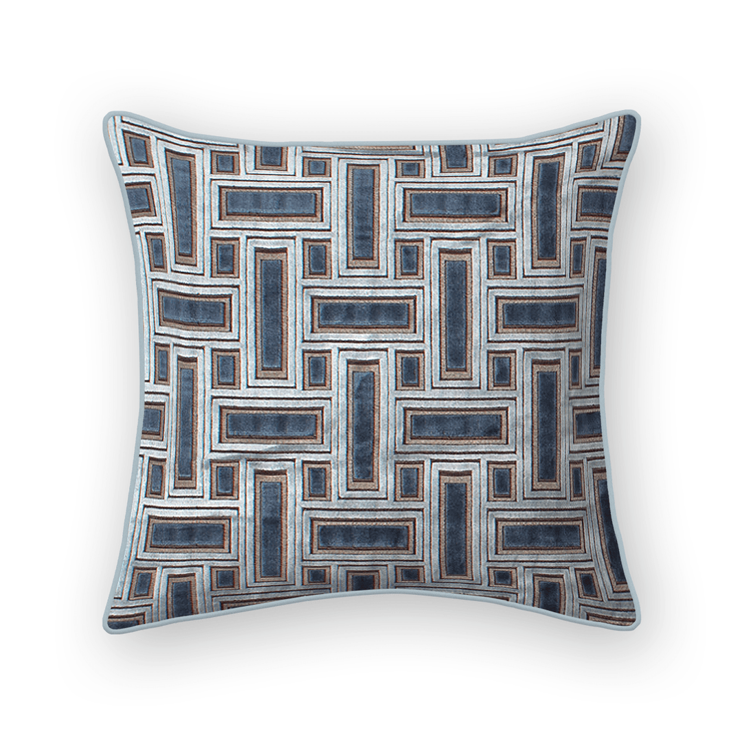 Lattice Cut Velvet Throw Pillow