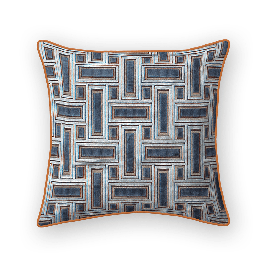 Lattice Cut Velvet Throw Pillow