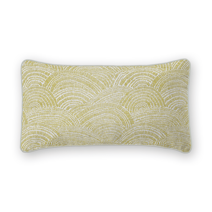 Leaf Swirls / Waves Woven Lumbar Pillow