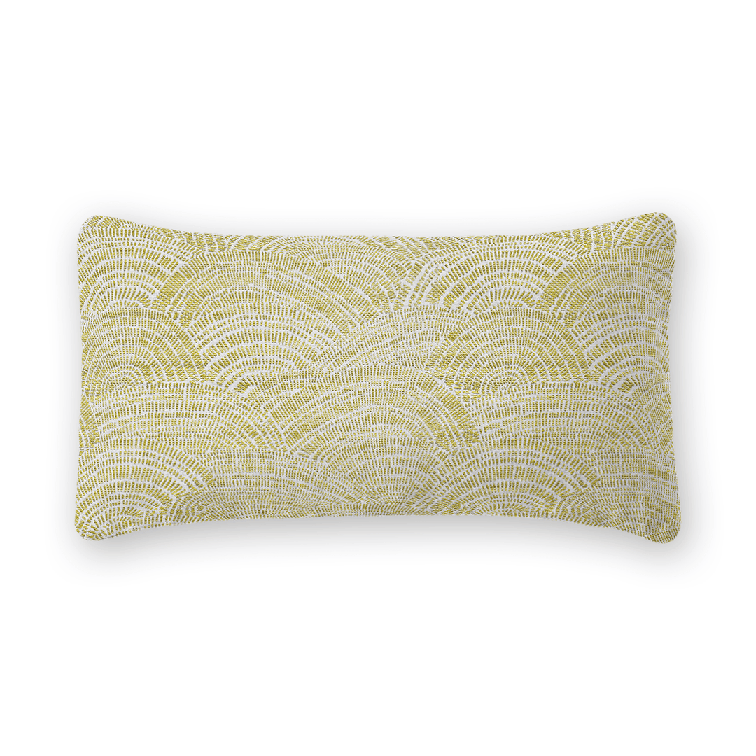 Leaf Swirls / Waves Woven Lumbar Pillow