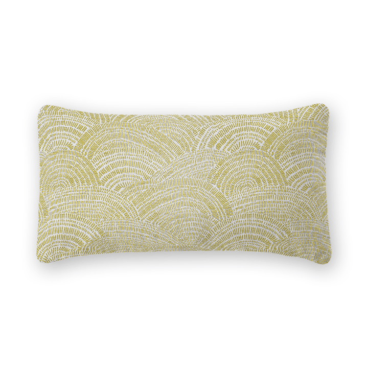 Leaf Swirls / Waves Woven Lumbar Pillow