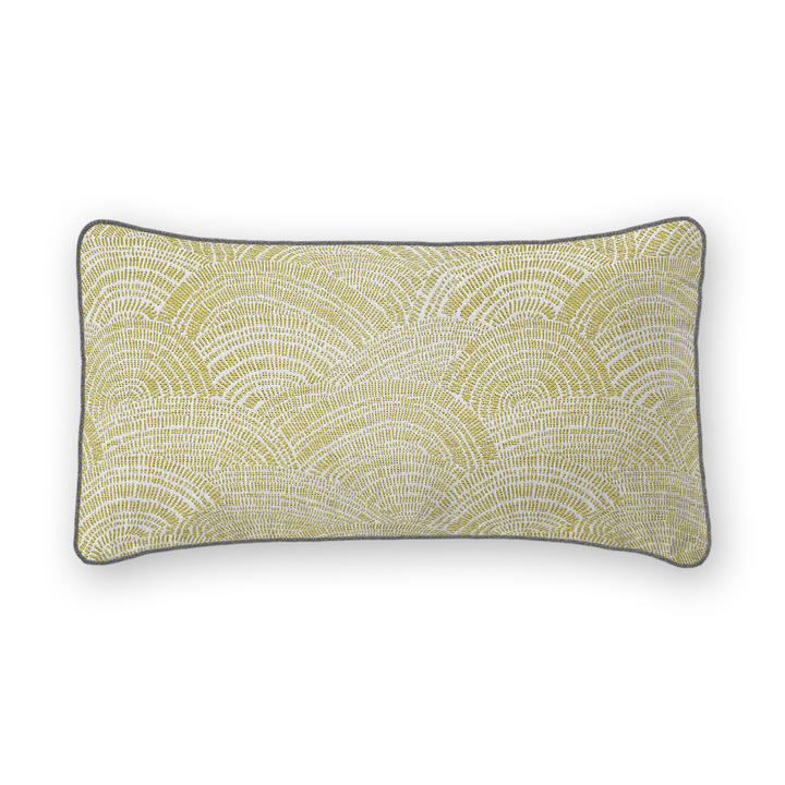 Leaf Swirls / Waves Woven Lumbar Pillow