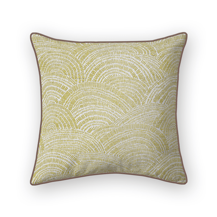 Leaf Swirls / Waves Woven Throw Pillow