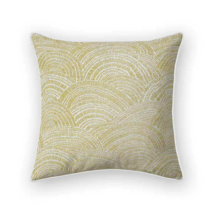 Leaf Swirls / Waves Woven Throw Pillow