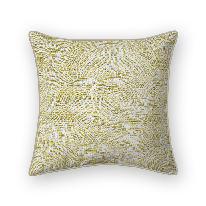 Leaf Swirls / Waves Woven Throw Pillow