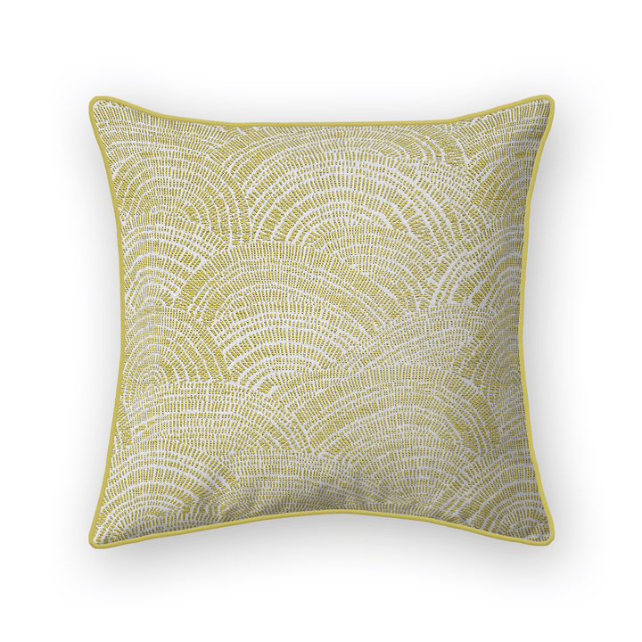 Leaf Swirls / Waves Woven Throw Pillow