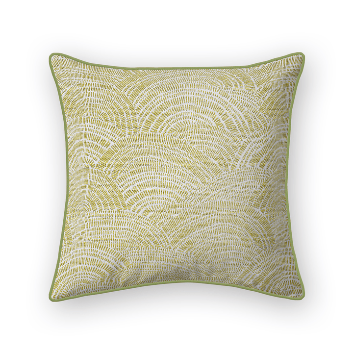 Leaf Swirls / Waves Woven Throw Pillow