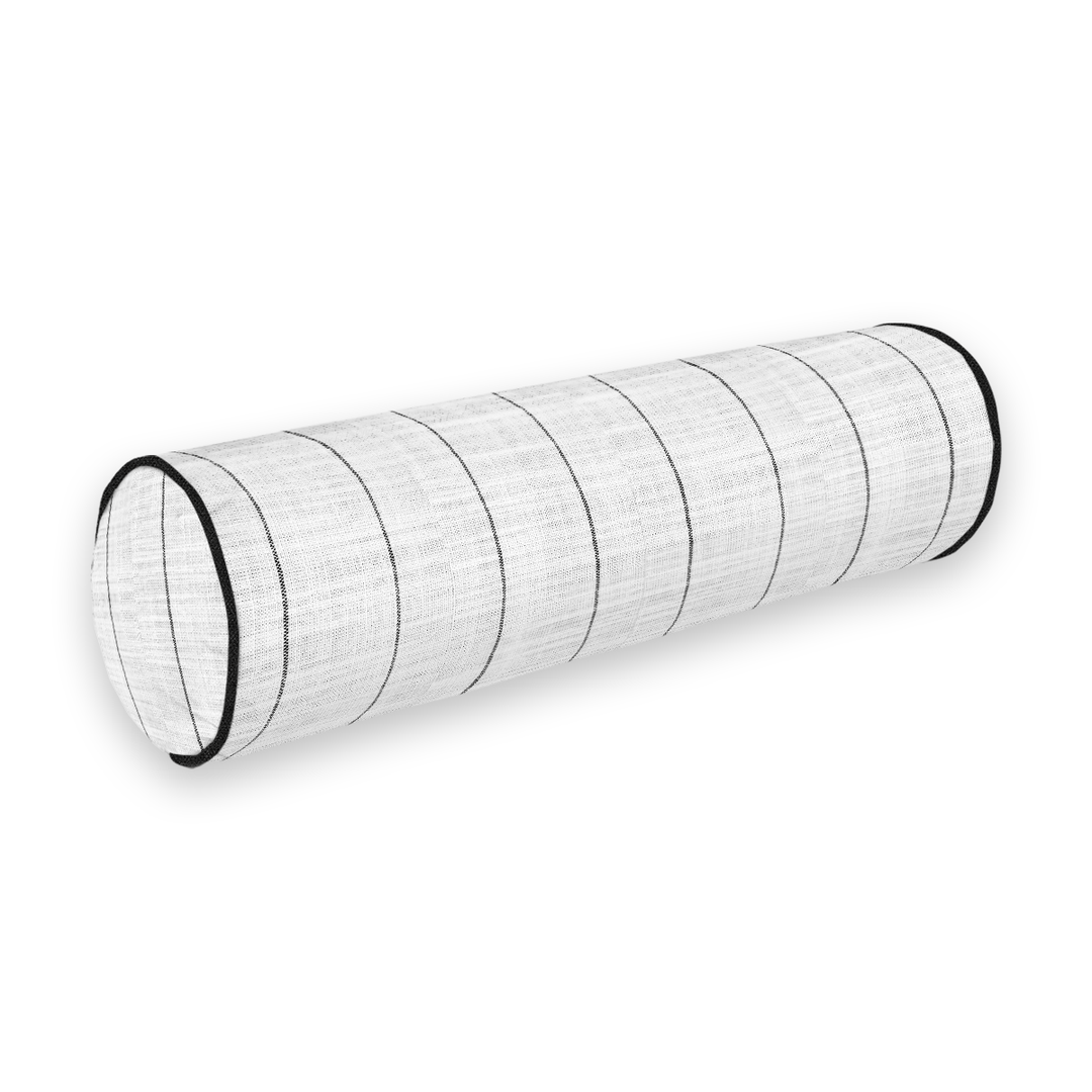 Licorice Stripe Linen Bolster Pillow