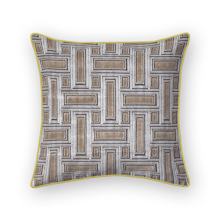 Light Lattice Cut Velvet Throw Pillow
