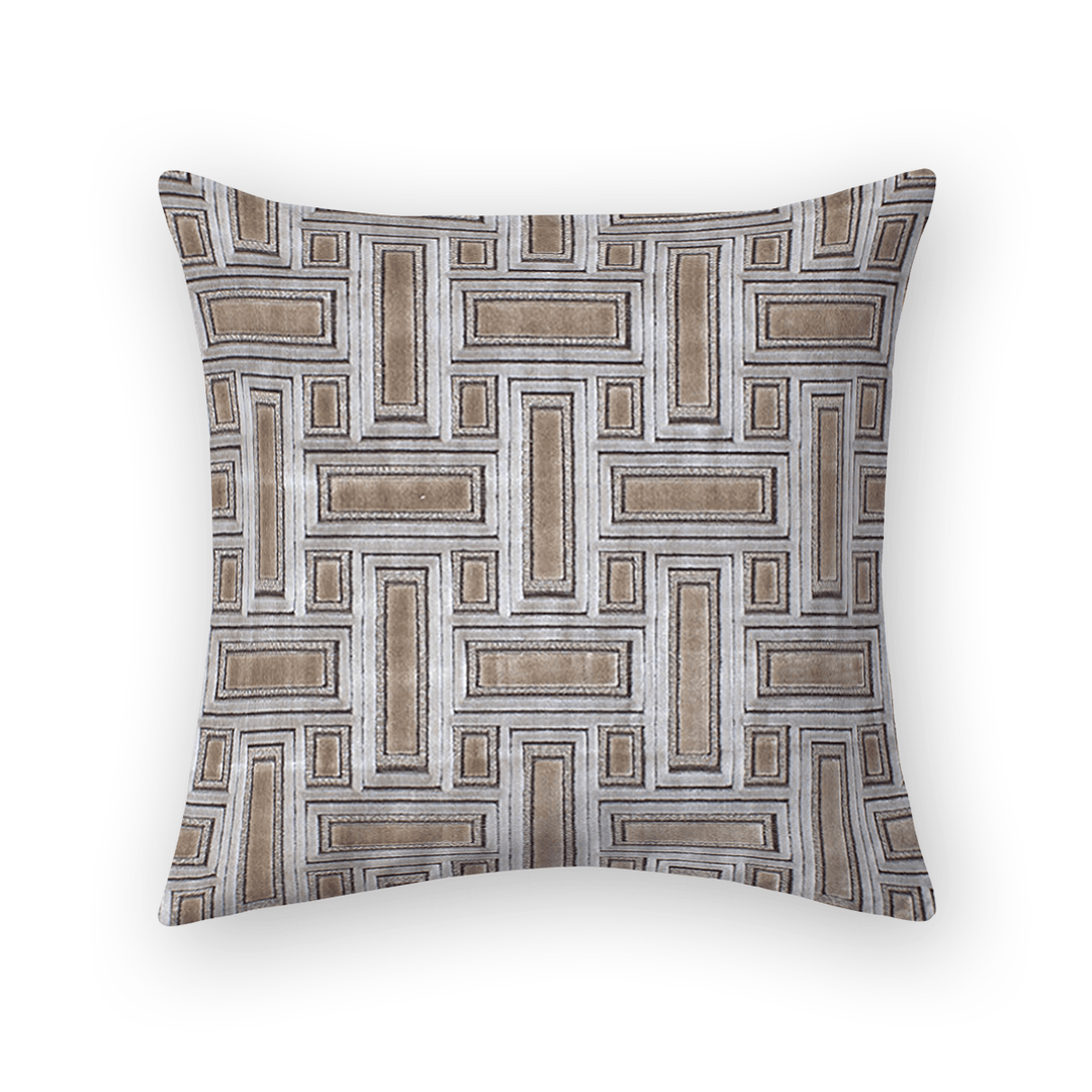 Light Lattice Cut Velvet Throw Pillow