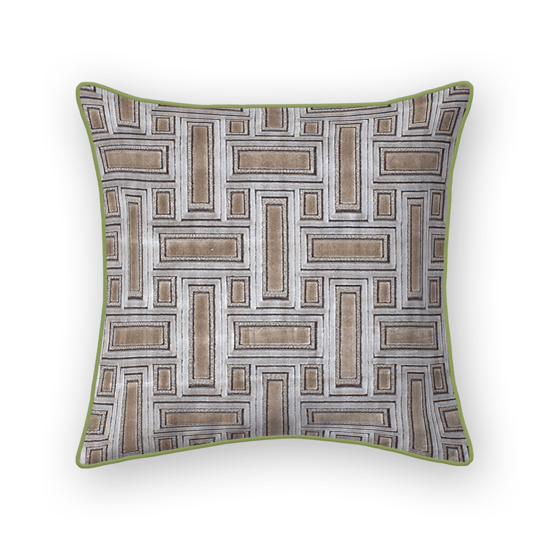 Light Lattice Cut Velvet Throw Pillow