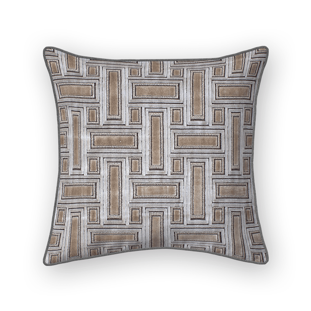 Light Lattice Cut Velvet Throw Pillow