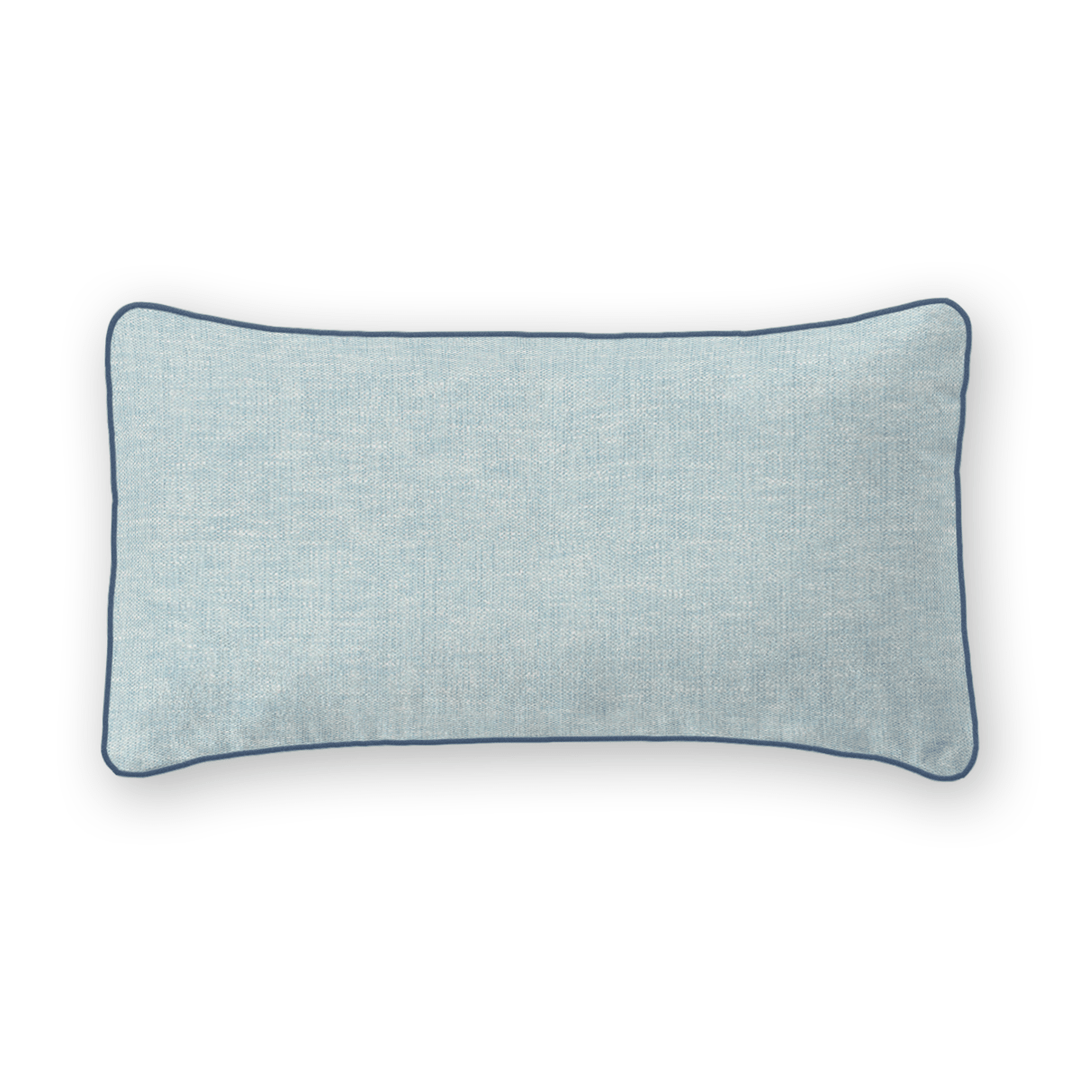 Light Solid Woven Lumbar Pillow