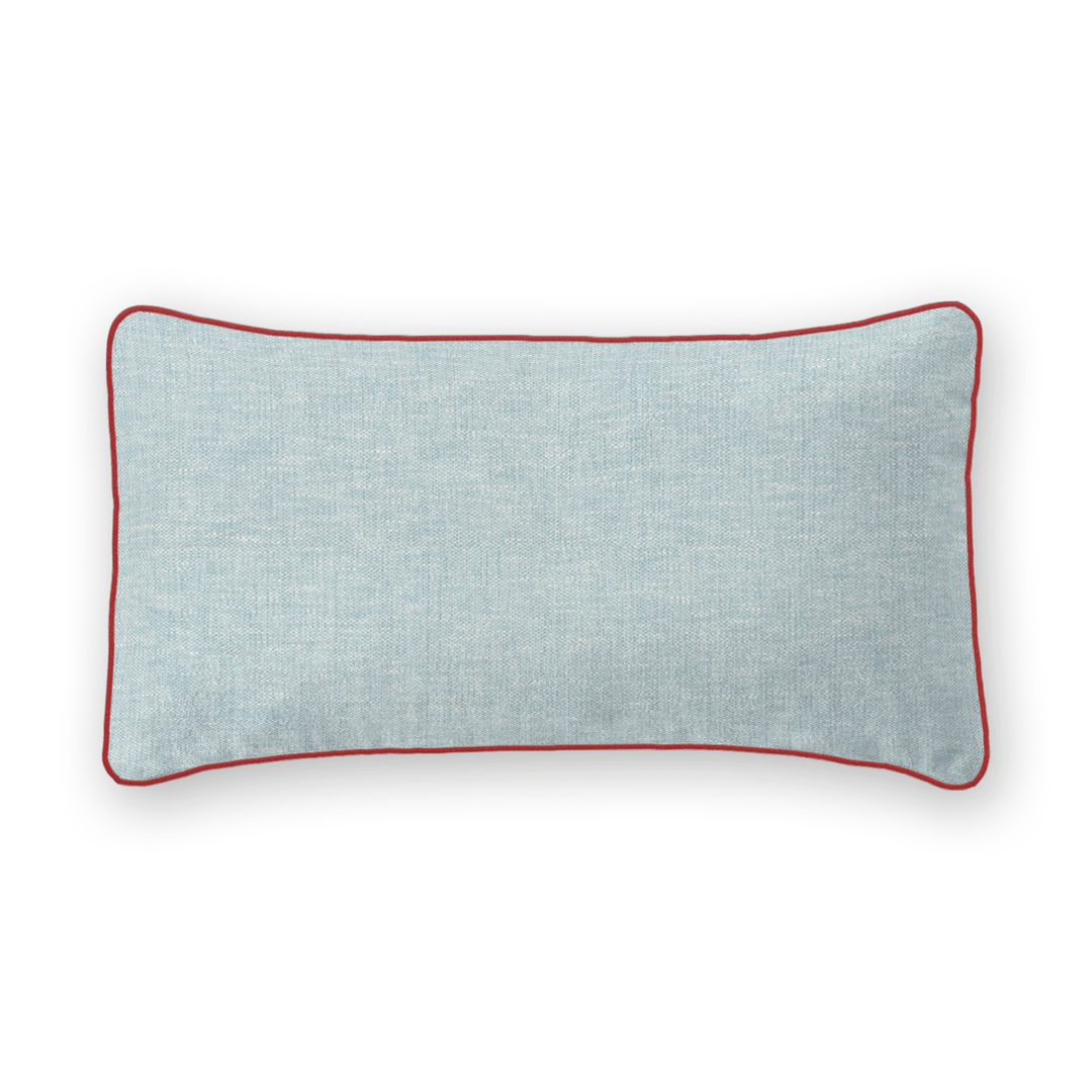 Light Solid Woven Lumbar Pillow