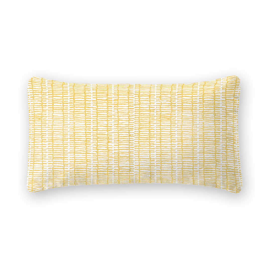 Linework Printed Fabric Lumbar Pillow