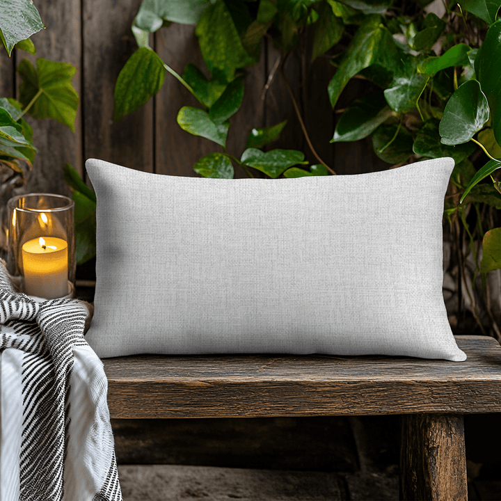Mist Solid Woven Lumbar Pillow