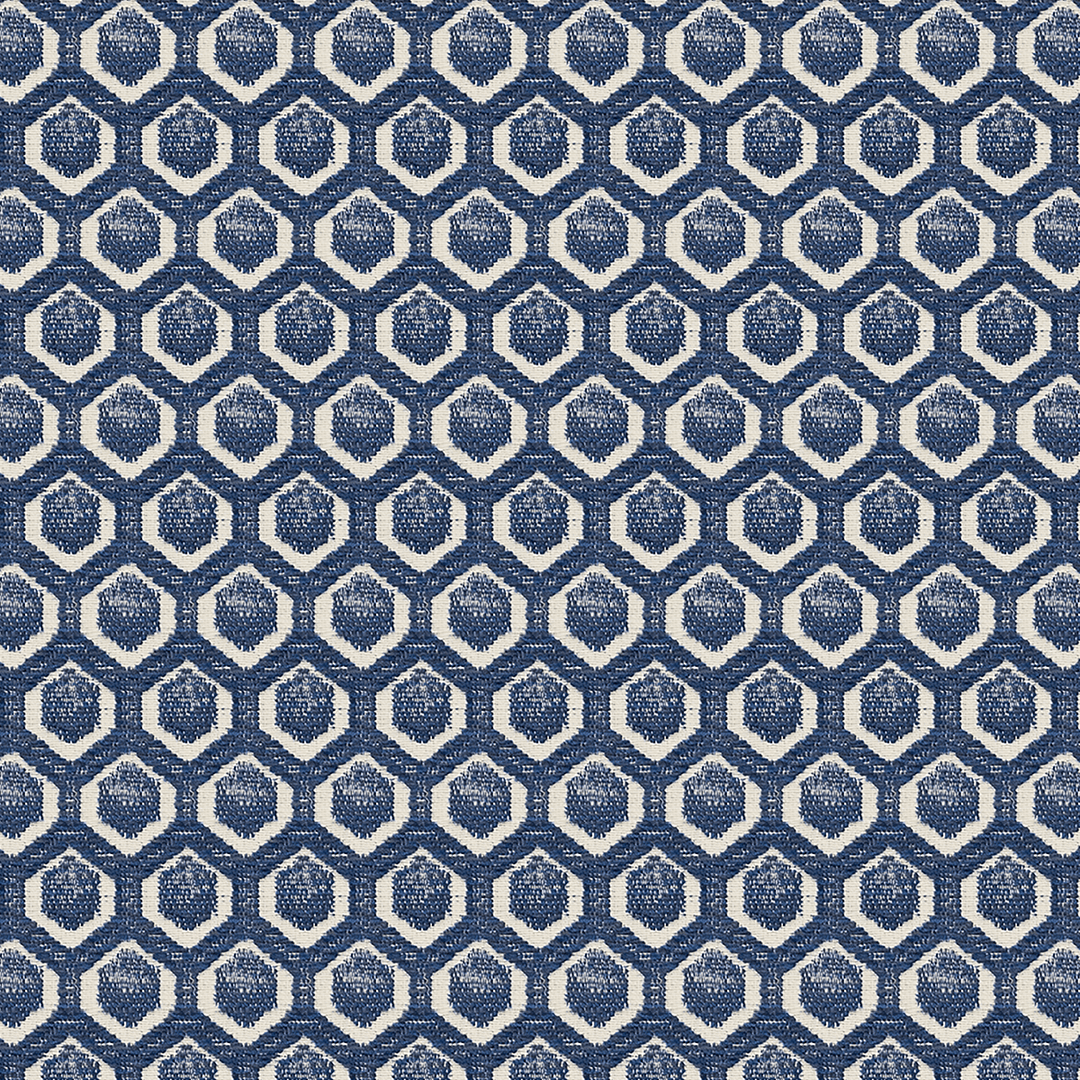 Navy Geometric Woven Throw Pillow