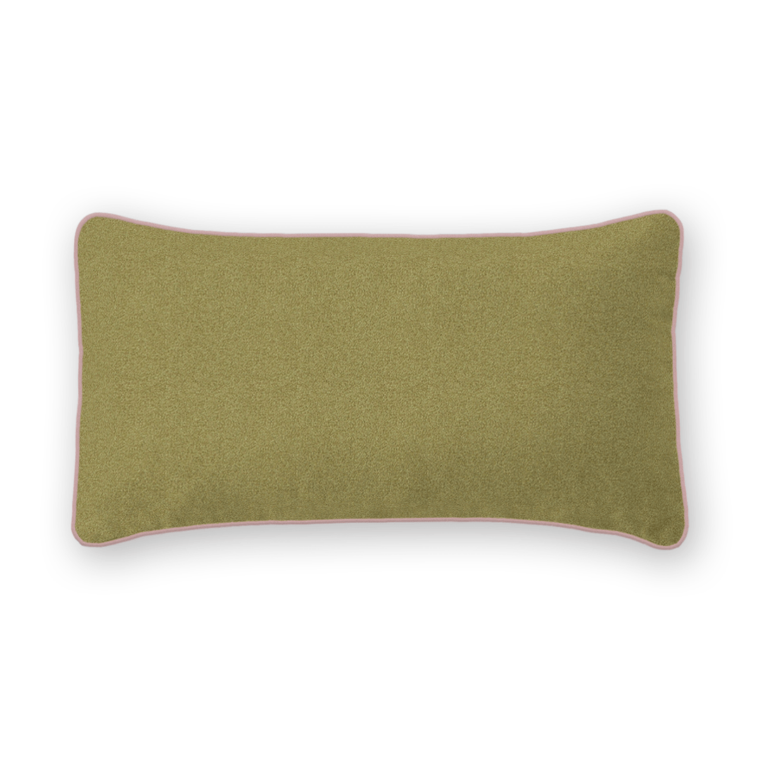 Olive Solid Velvet Lumbar Pillow
