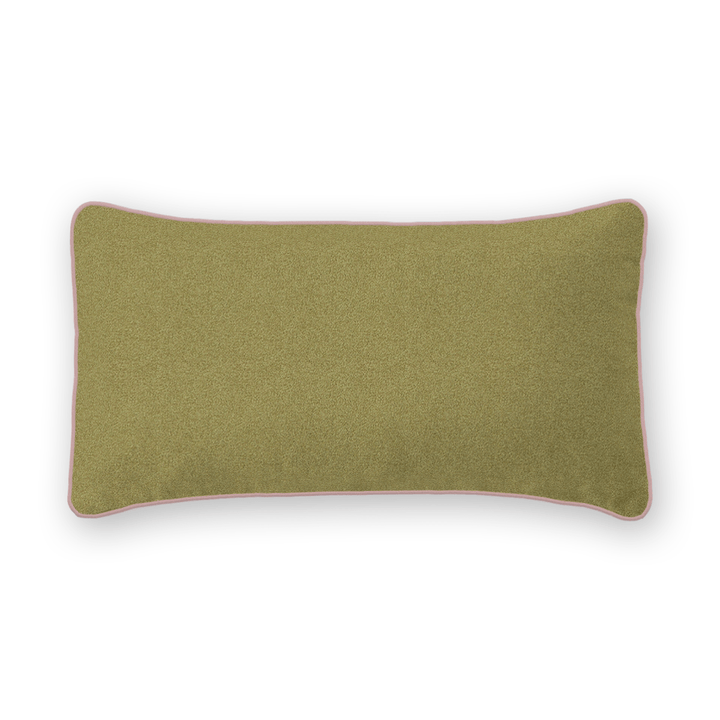 Olive Solid Velvet Lumbar Pillow