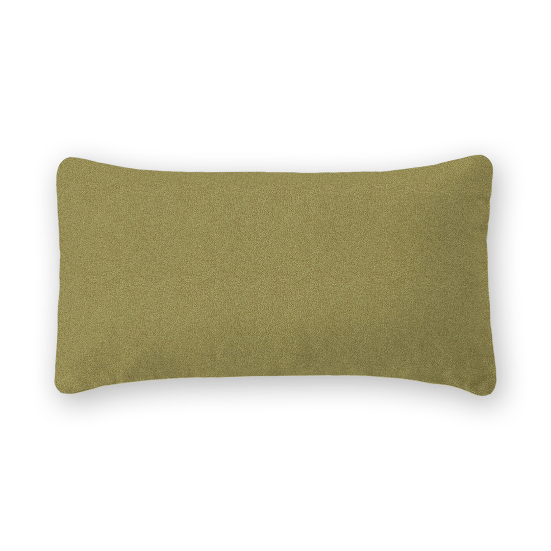 Olive Solid Velvet Lumbar Pillow