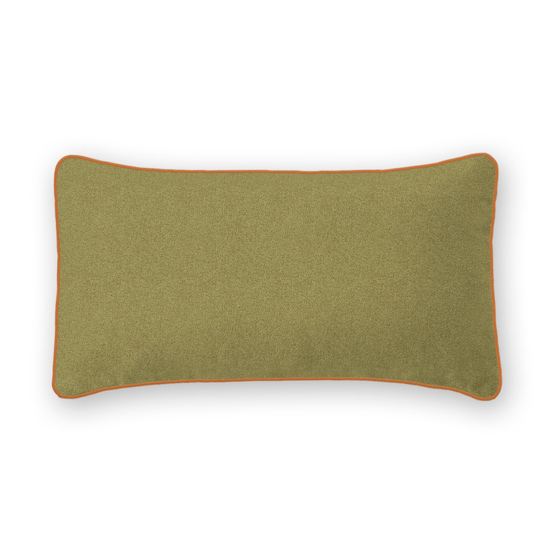Olive Solid Velvet Lumbar Pillow
