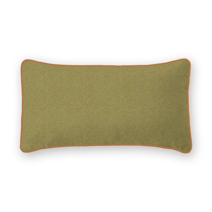Olive Solid Velvet Lumbar Pillow