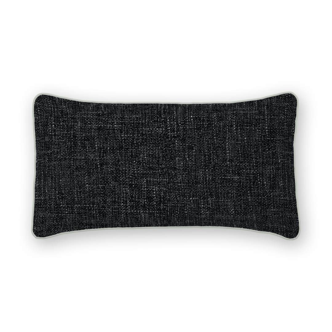 Onyx Solid Chenille Lumbar Pillow