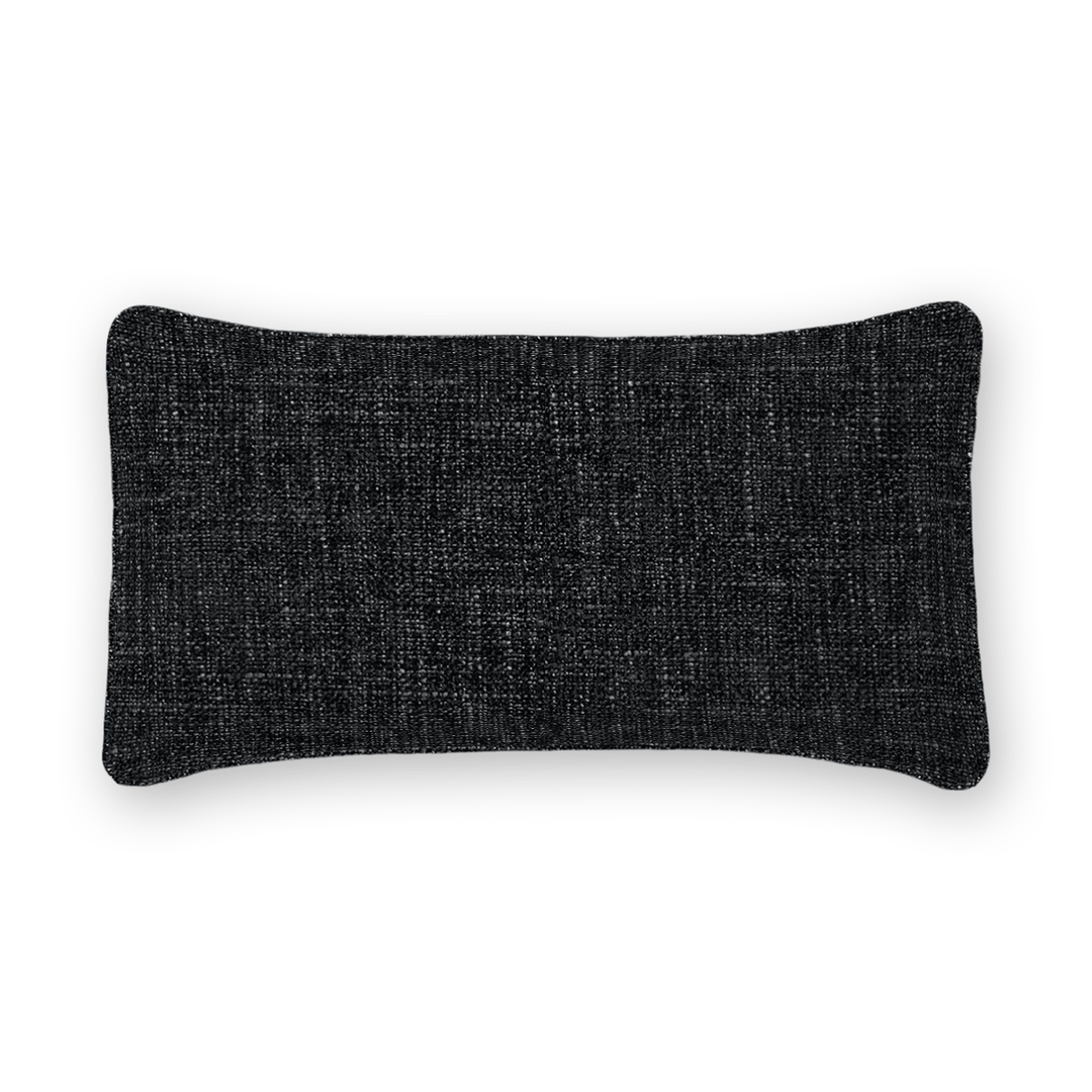 Onyx Solid Chenille Lumbar Pillow