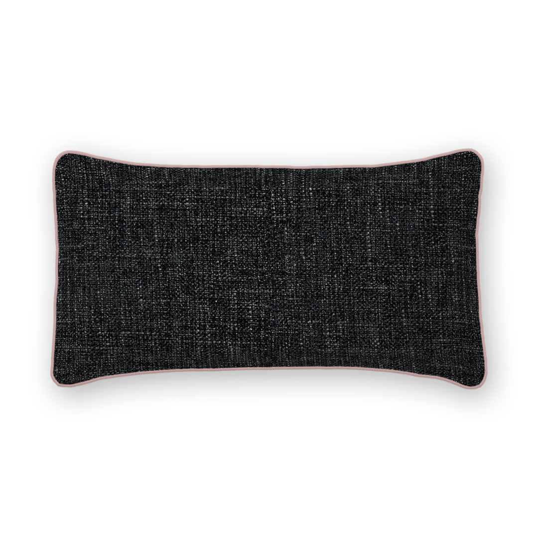 Onyx Solid Chenille Lumbar Pillow